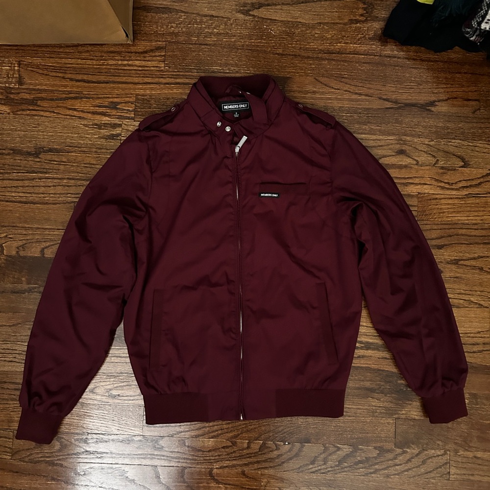 Burgundy Members Only Jacket